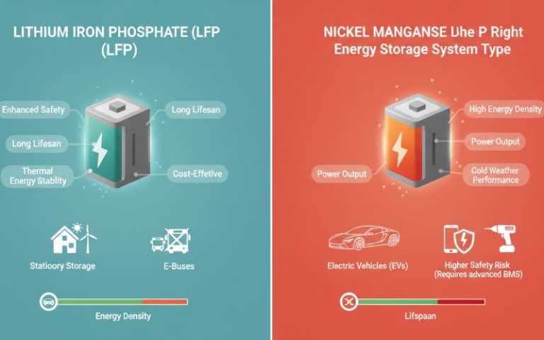LFP vs. NMC: Choosing the Right Energy Storage System Type
